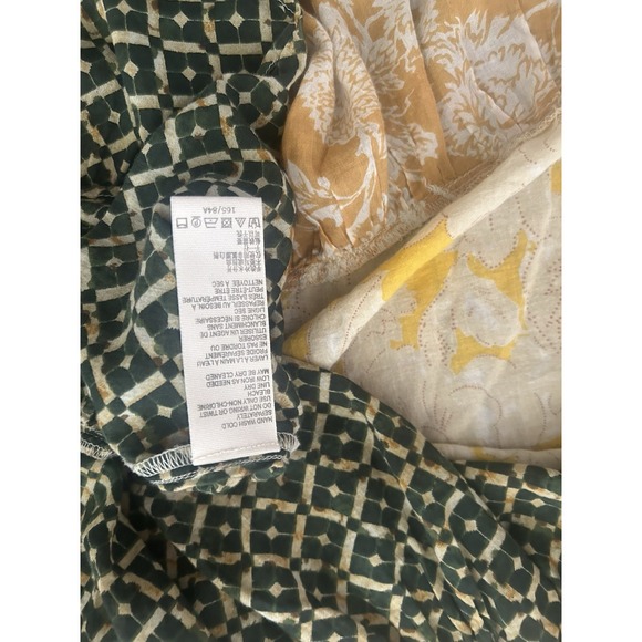 Free People Gotta Have You Boho Tiered Tunic Top in Marigold Combo XS Oversized - Picture 5 of 6